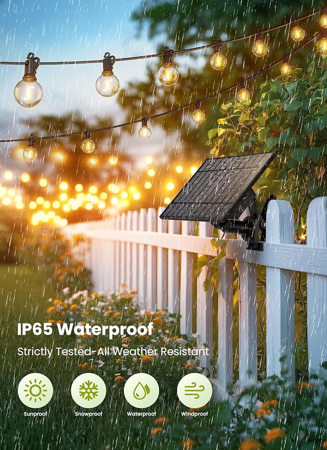 Brightown 158FT Solar String Lights Outdoor Waterproof - Image 3