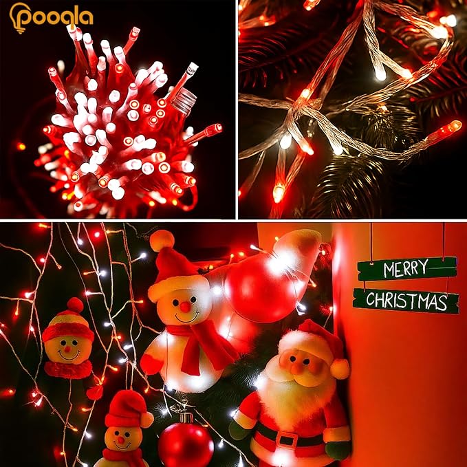 Christmas String Lights, 66 ft 200 LED Christmas Lights Plug in, Indoor Outdoor - Image 5