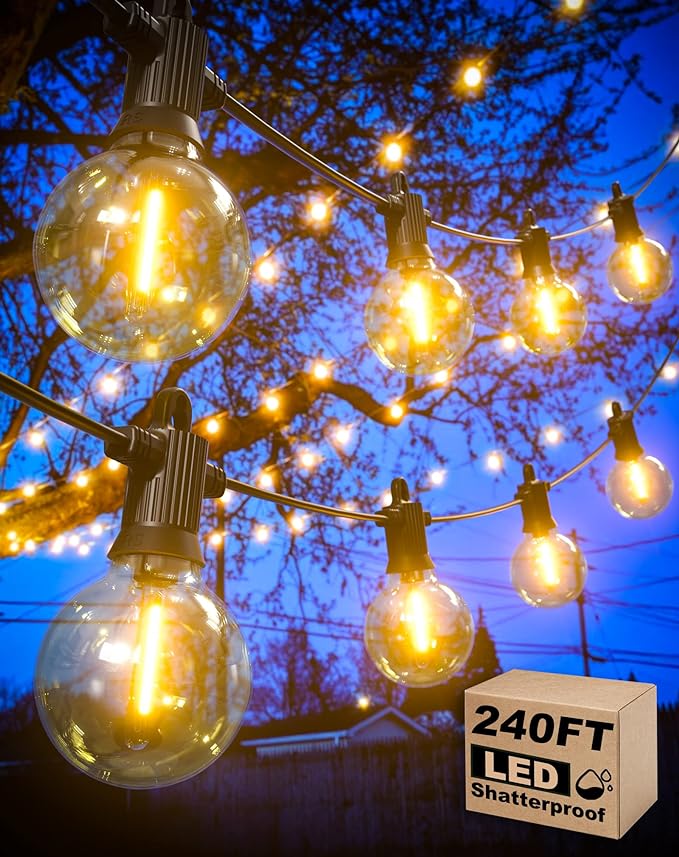 Zuske Outdoor String Lights Waterproof, 240FT Patio Lights by Zuske