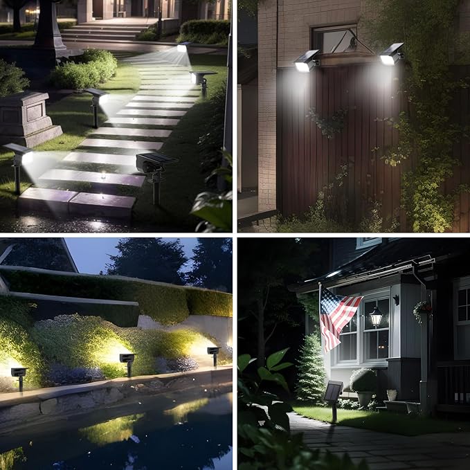 Tadyreal Solar Spot Lights Outdoor 10 Pack, Solar Landscape Spotlights - Image 8