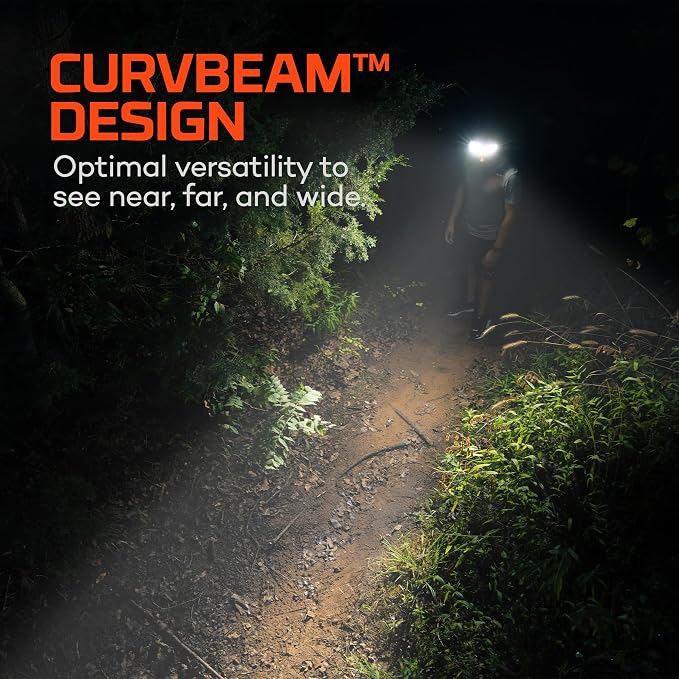 NEBO CurvBeam 600 Headlamp | 600 Lumens, 6 Light Modes, Rechargeable & AAA - Image 3