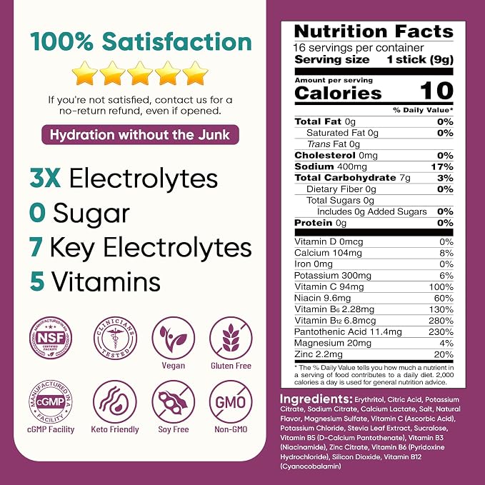 Venture Pal Sugar Free Electrolyte Powder Packets - Image 7