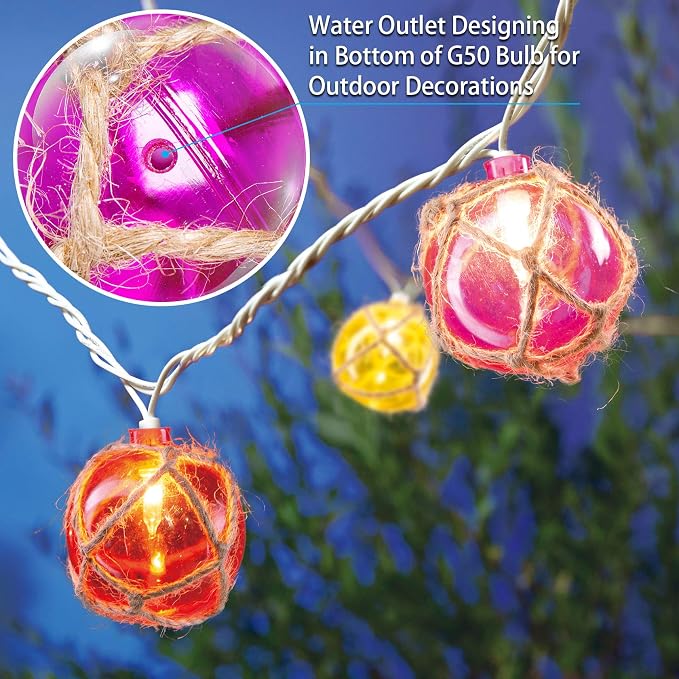 Brillarlights Nautical Fishing Float String Lights, Beach Themed Buoy Lights - Image 5