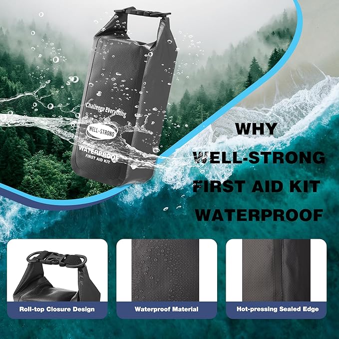Boat First Aid Kit Waterproof, WELL-STRONG Marine Emergency Kit - Image 2