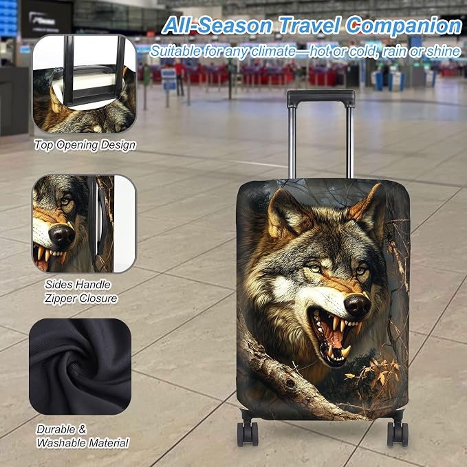 Luggage Cover Protector for 30-32 Inch Suitcases, TSA Approved Elastic Travel - Image 3