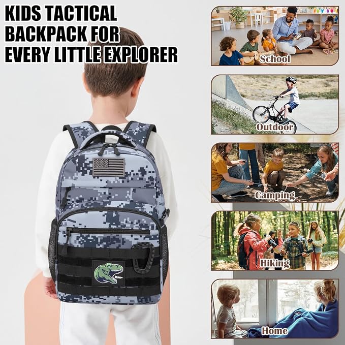 Kids Tactical Backpack Army Molle Bookbag Military Boys Backpack - Image 6