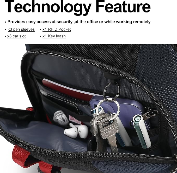 Boavan Laptop Backpack for men, 17.3 inch Laptop Bag - Image 3