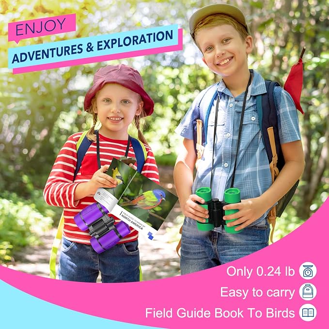 Girls Toys Age 3-7: LET'S GO! Compact Bird Watching Binoculars - Image 2