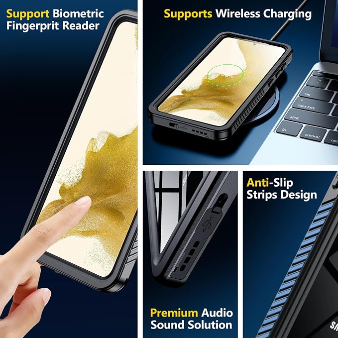SPIDERCASE for Samsung Galaxy S22 Waterproof Case, IP68 Water Resistance Full - Image 5
