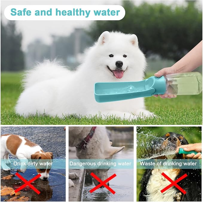 Portable Dog Water Bottle, Foldable Dog Water Bottle Leak Proof Dispenser - Image 6