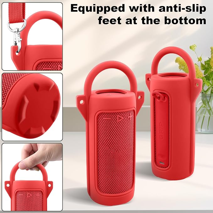 for JBL Grip Portable Waterproof Speaker Silicone Case, Portable Travel Soft - Image 4