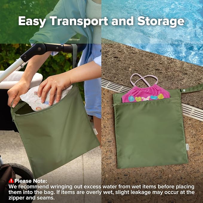 haakaa Waterproof Wet Bags for Baby Wet Dry Bags for Cloth Diaper, Swimsuit & - Image 5