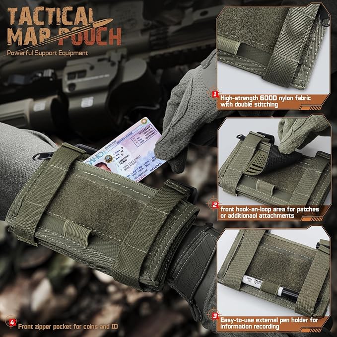 LIVANS Map Case Tactical Arm Sleeve QB Wristband Map Pouch Tactical Armband - Image 2