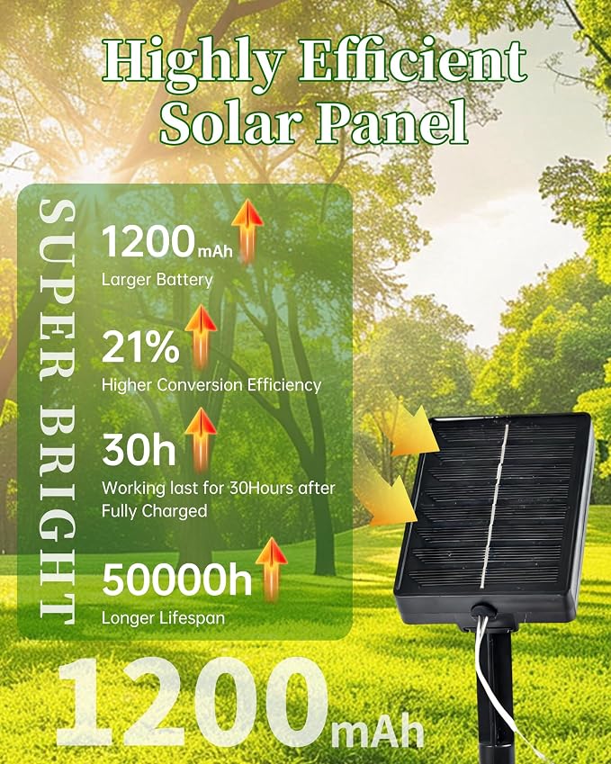 Solar Rope Lights Outdoor, 2 Packs Total 144FT 400LED Solar String Lights - Image 3