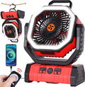 Battery Powered Fan Portable, 20000mAh Rechargeable Camping Fan by TDLOL