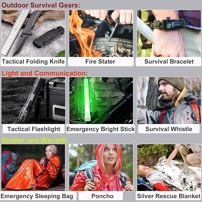 First Aid Kit, Survival Gear Outdoor Tactical Gear Set Military Grade Molle - Image 6