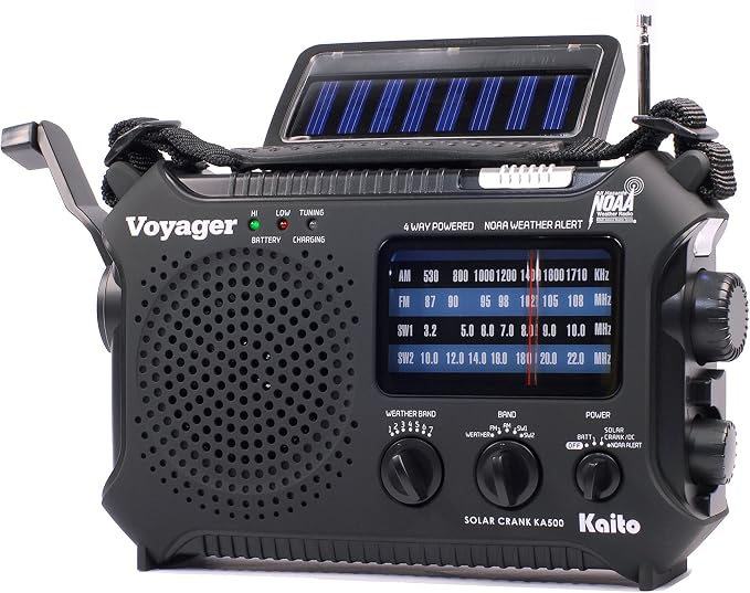Kaito KA500 5-way Powered Emergency AM/FM/SW NOAA Weather Alert Radio - Image 2