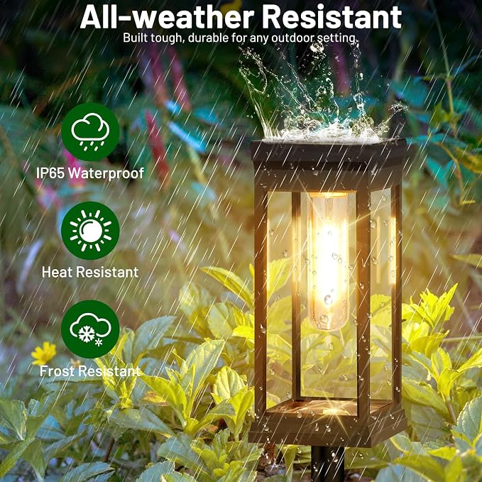 BesLowe Solar Pathway Lights Outdoor, Super Bright Outside Lights - Image 3