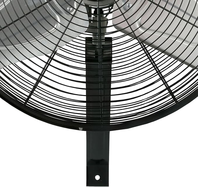 Hurricane Pro Commercial Grade Oscillating Metal Wall Mount Fan w/ 3 Speeds - Image 8