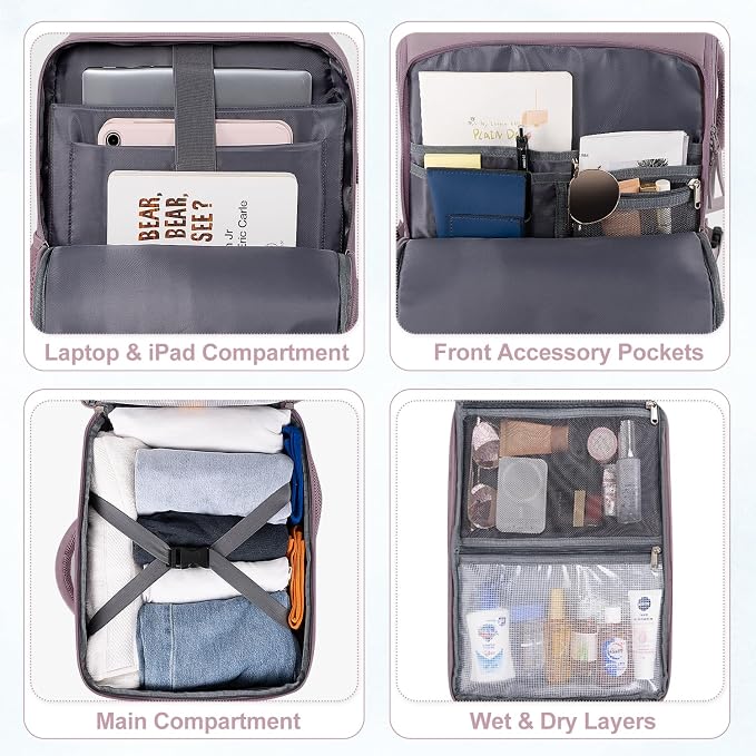 Sinaliy Travel Backpack, Carry on Flight Approved Backpack - Image 8