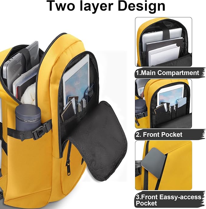 Mancro Travel Laptop Backpack, 15.6 in Anti Theft Backpack - Image 2