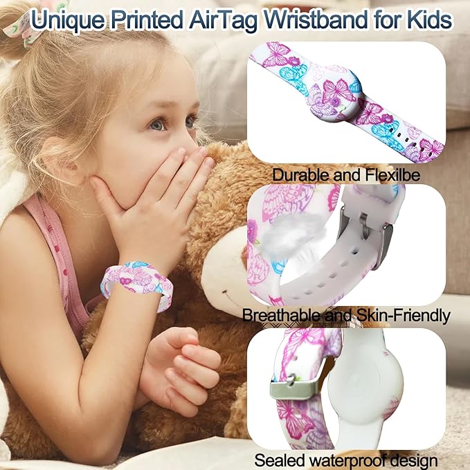 Waterproof Bracelet for AirTag Kids, Hidden Printed Wristband for Apple Air Tag - Image 6