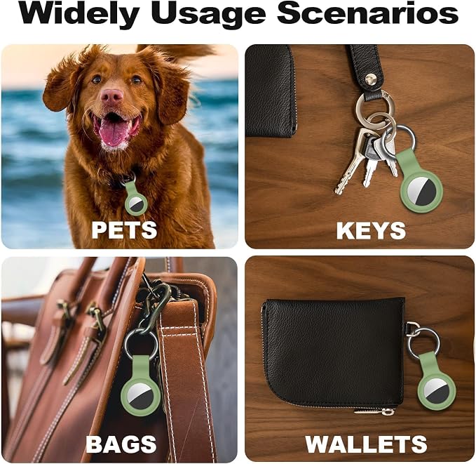 Linsaner Case for AirTag 2nd Gen & 1st Gen, Silicone Holder Keychain Key Ring - Image 6
