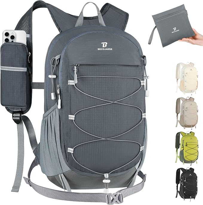 BECOJADDE Hiking Backpack 20L Small Backpack Packable Day pack Water Resistant by BECOJADDE
