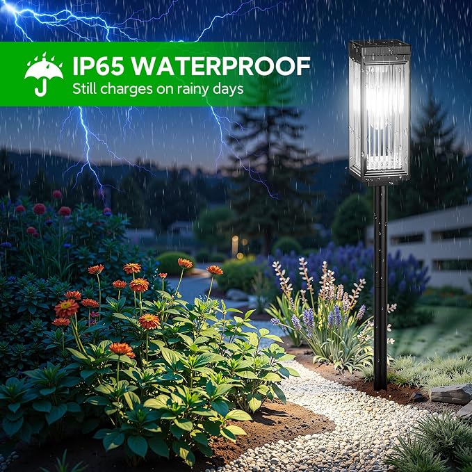 ELECLINK Solar Pathway Lights Outdoor, 6 Pack Upgraded Solar Lights Outdoor - Image 3