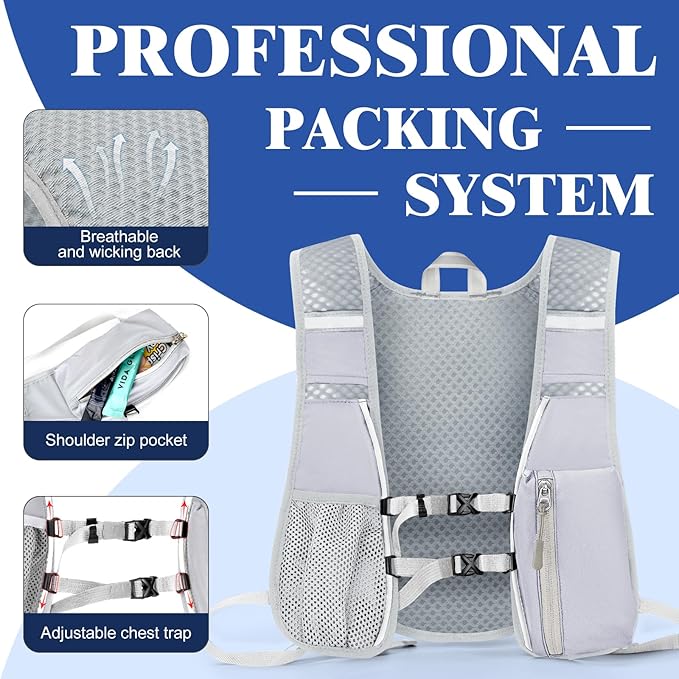 Hydration Backpack with 2L Water Bladder Bag, Lightweight and Breathable - Image 4