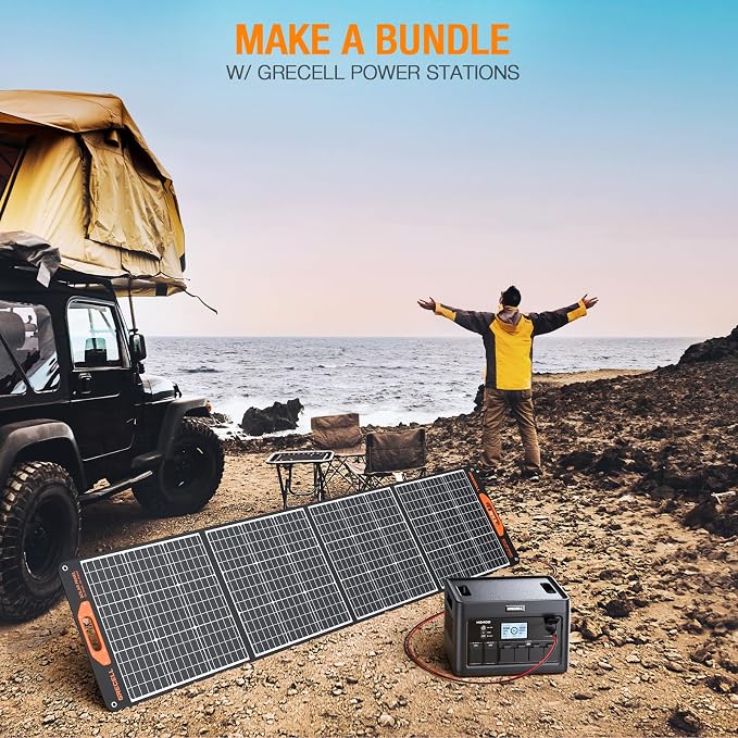 200W Portable Solar Panel for Power Station Generator, 12V/24V Flexible - Image 7