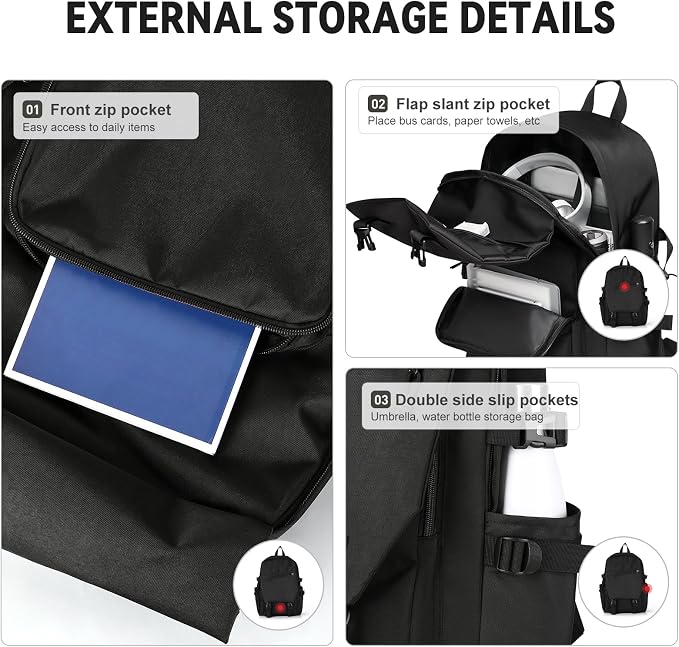 coowoz Casual Daypack Large upgraded version College Laptop Backpack - Image 5