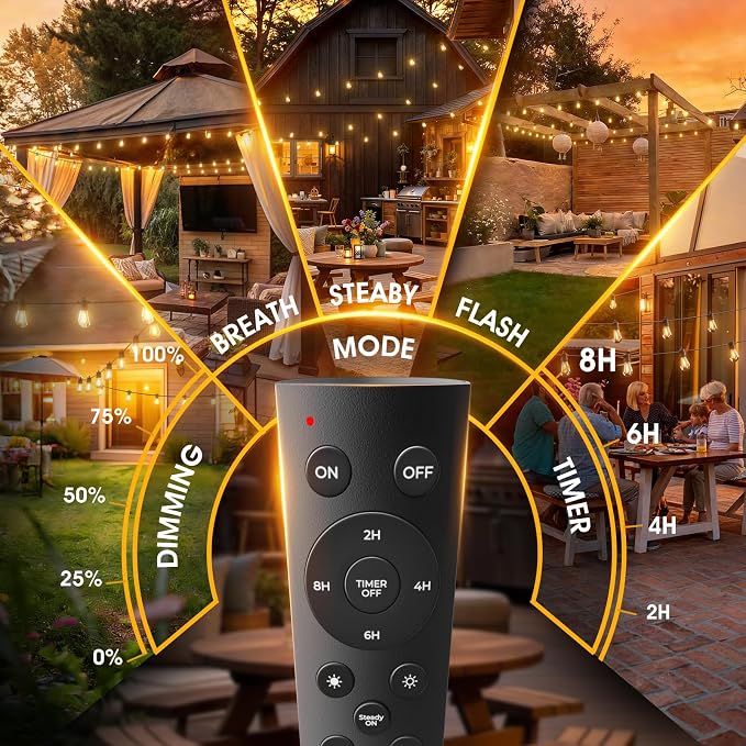 addlon 72FT LED Outdoor String Lights - Image 3