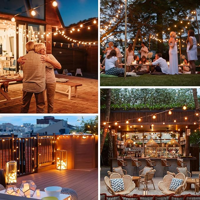 Bosceos 120FT Outdoor G40 LED Globe String Lights Dimmable Waterproof - Image 7