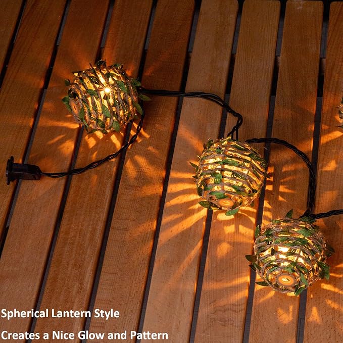 Decorative Lantern String Lights, Outdoor Plug in Hanging Lights - Image 3