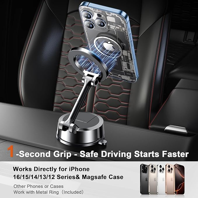 Qifutan for MagSafe Dash Mounted Holders Phone Holders for Your Car Phone Mount - Image 7