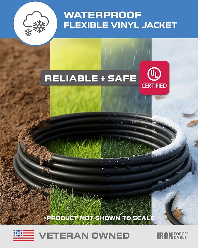Iron Forge Cable 2 Pack 25 Ft Black Extension Cord - Image 2