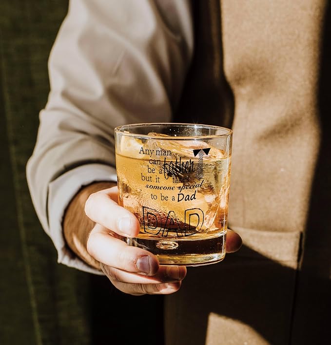 Nogrit Dad Whiskey Glasses 10 oz, Best Dad Gifts - Image 4