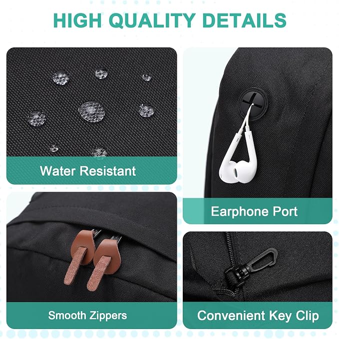 Backpack for Men Women, VASCHY Classic Water-resistant Lightweight Travel - Image 4