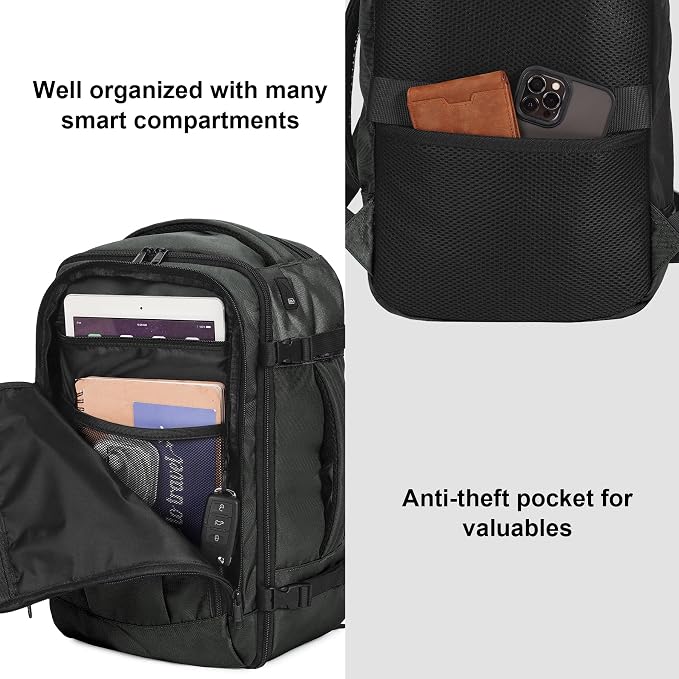 ECOHUB Travel Backpack 18x14x8 Spirit Airlines Personal Item Bag Carry On - Image 7