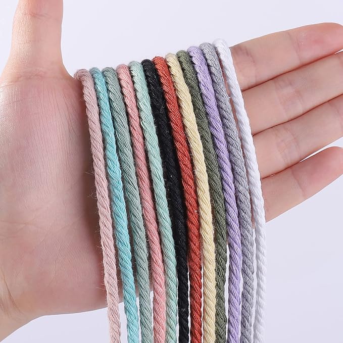 White Cotton Macrame Cord, 4mm x 109Yards, Crafts & Decorative Projects - Image 2