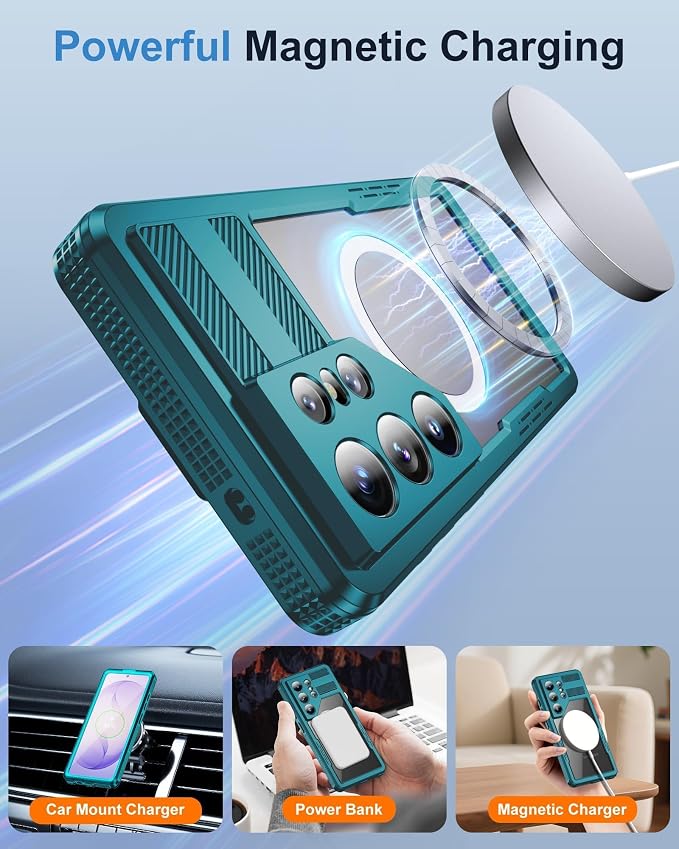 for Samsung Galaxy S26 Ultra Waterproof Case, Magnetic Heavy Duty Military - Image 7