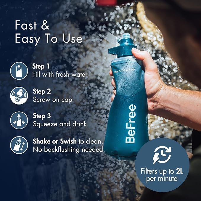 Katadyn BeFree 1.0L Ultralight Collapsible Water Filter Bottle - Image 6