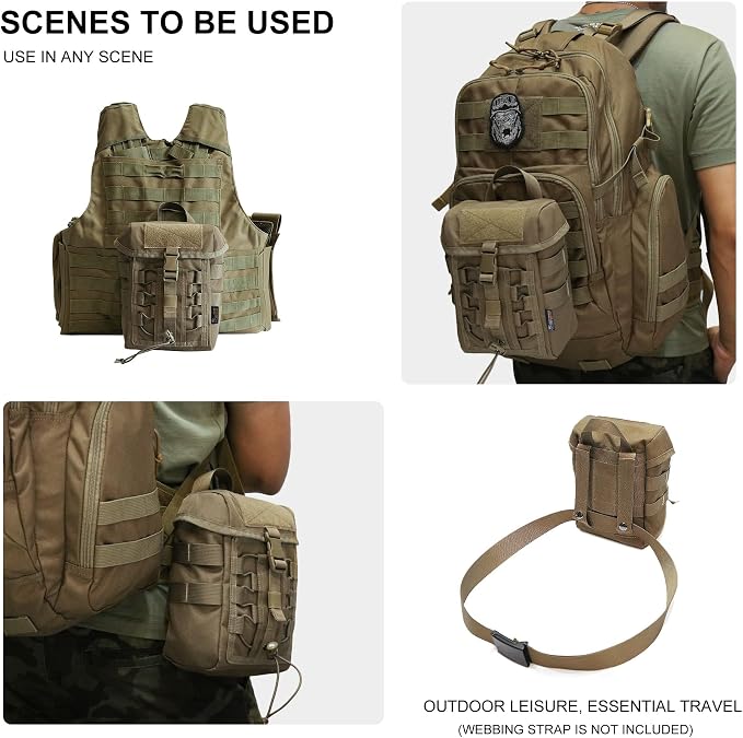 Mardingtop Molle Admin Pouch, EDC Pouch, Tactical Drawstring Pouch, Utility - Image 6