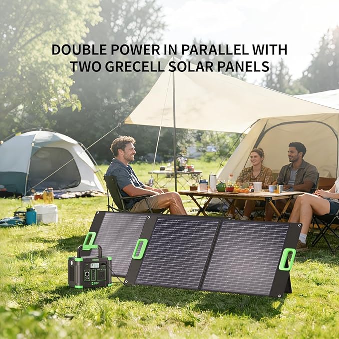 500W Solar Generator with 100W Foldable Solar Panel, Portable Power Station - Image 9