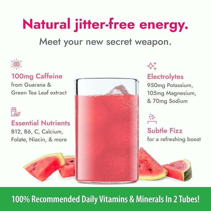 Zipfizz Daily Energy Drink Powder, Watermelon, 20 Pack | 3-in-1 Sustained Energy - Image 4