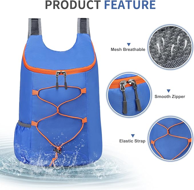 20L Hiking-Daypack Lightweight Foldable Travel Packable Backpack - Image 4
