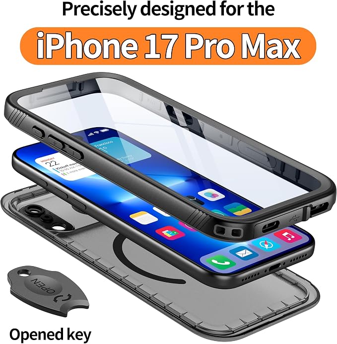 Cozycase for iPhone 17 Pro Max Waterproof Case Full-Body Bumper Shockproof - Image 6