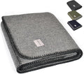 Military Style Wool Blanket – Cushioned, Breathable, Warm & Washable – by GREENCOZY
