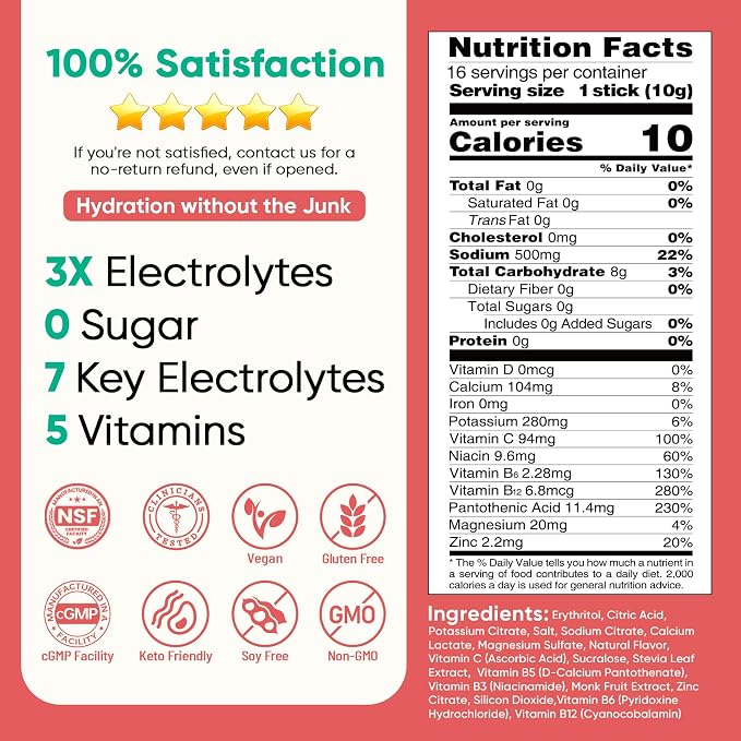 Venture Pal Sugar Free Electrolytes Powder Packets - Image 7